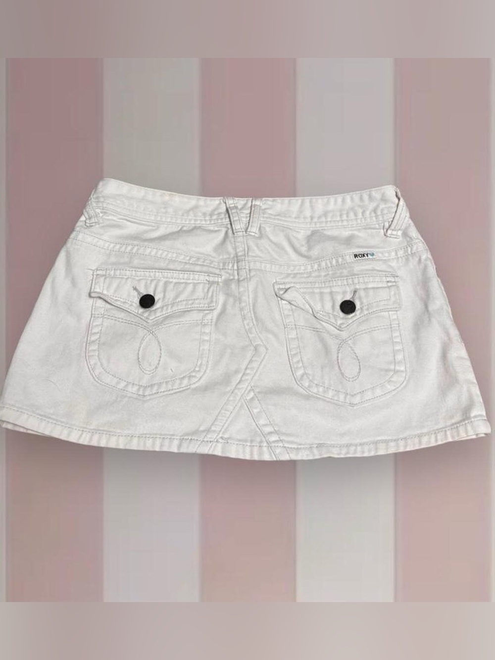 ROXY Y2K white mini skirt